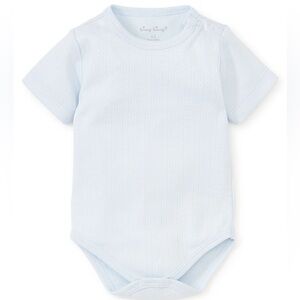 Kissy Kissy Blue Pointelle Short Sleeve Onesie